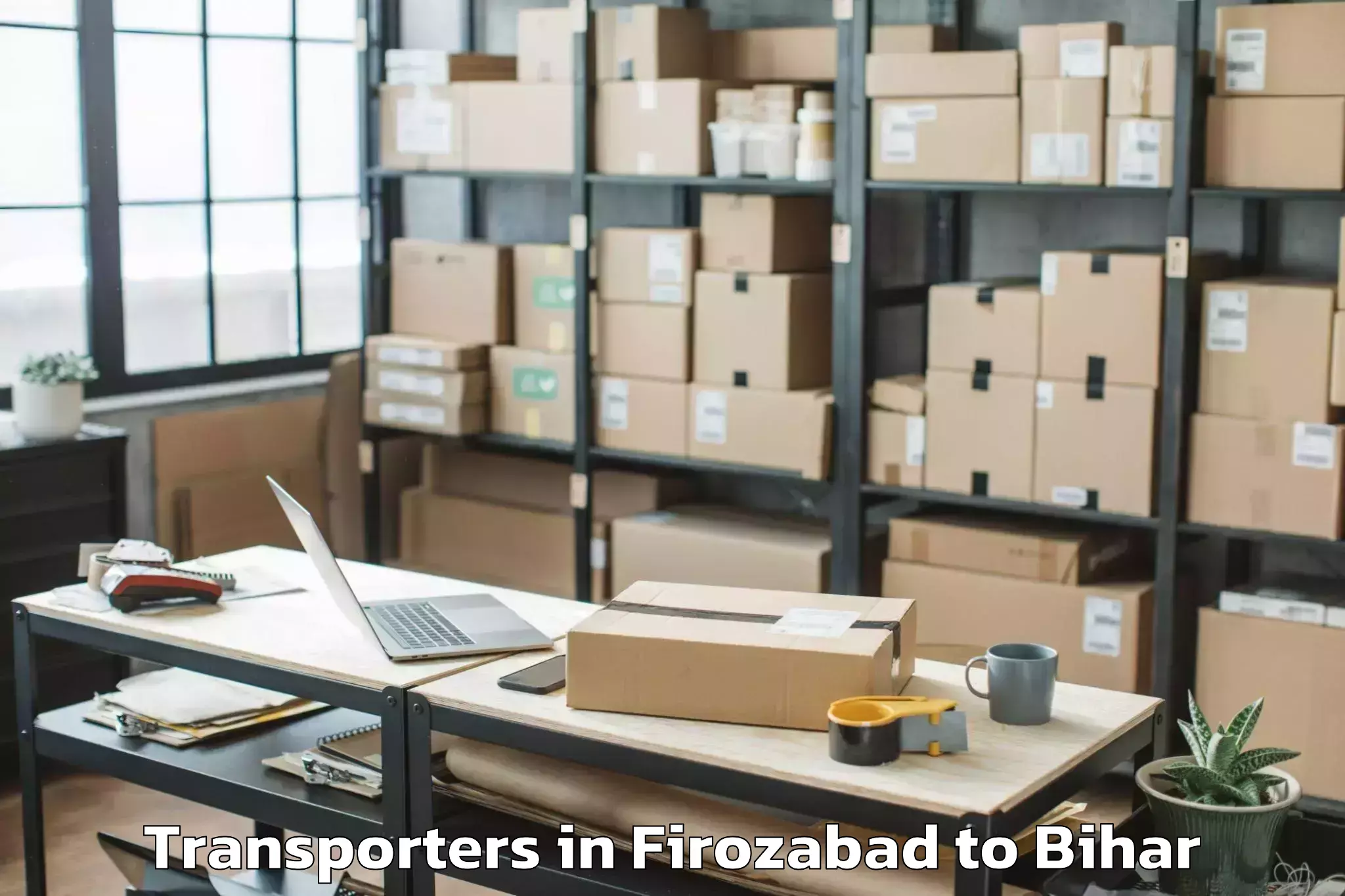 Book Firozabad to Lauria Nandangarh Transporters